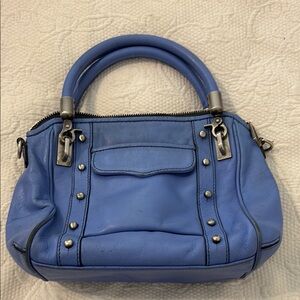Blue Leather Handbag